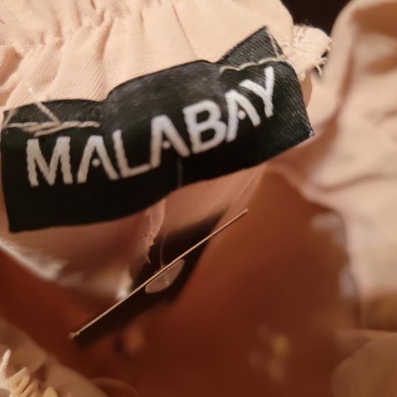 Malabay Tan Halter Jumpsuit Size 10 - Picture 6 of 7